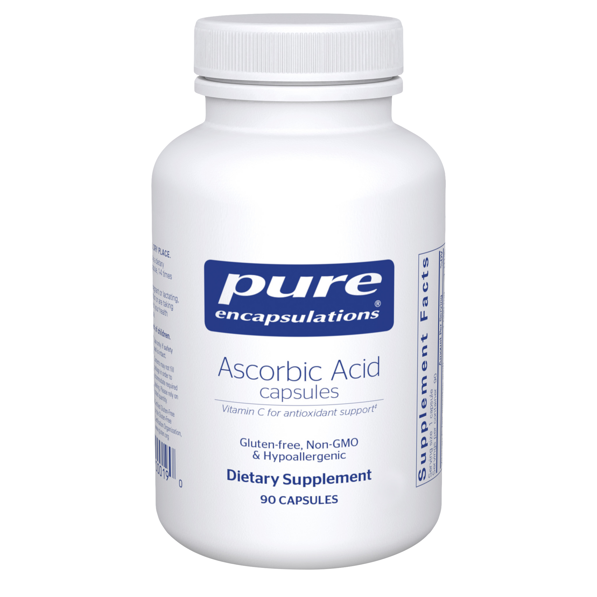 Ascorbic Acid 90 Capsules by Pure Encapsulations
