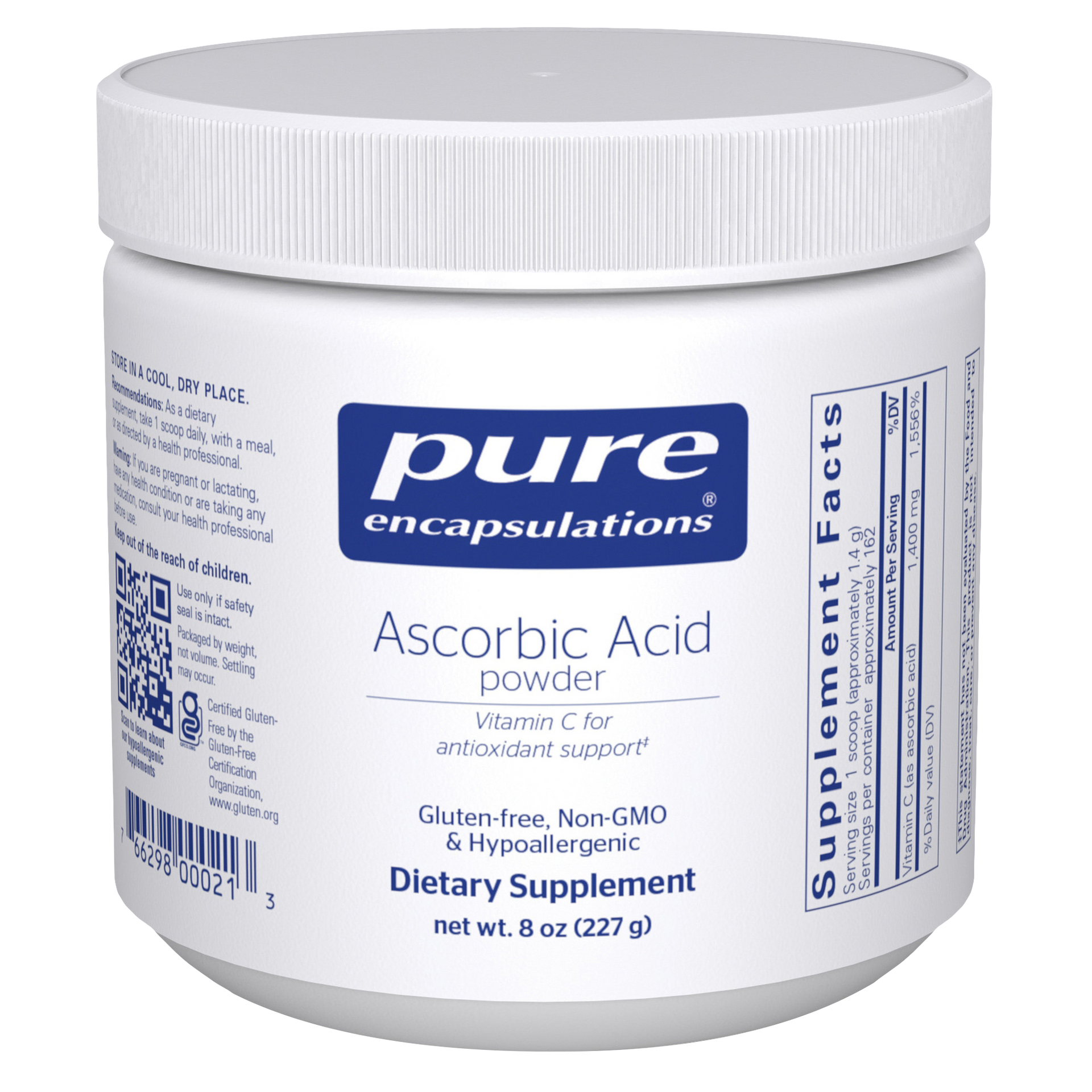Ascorbic Acid Powder 227 g by Pure Encapsulations