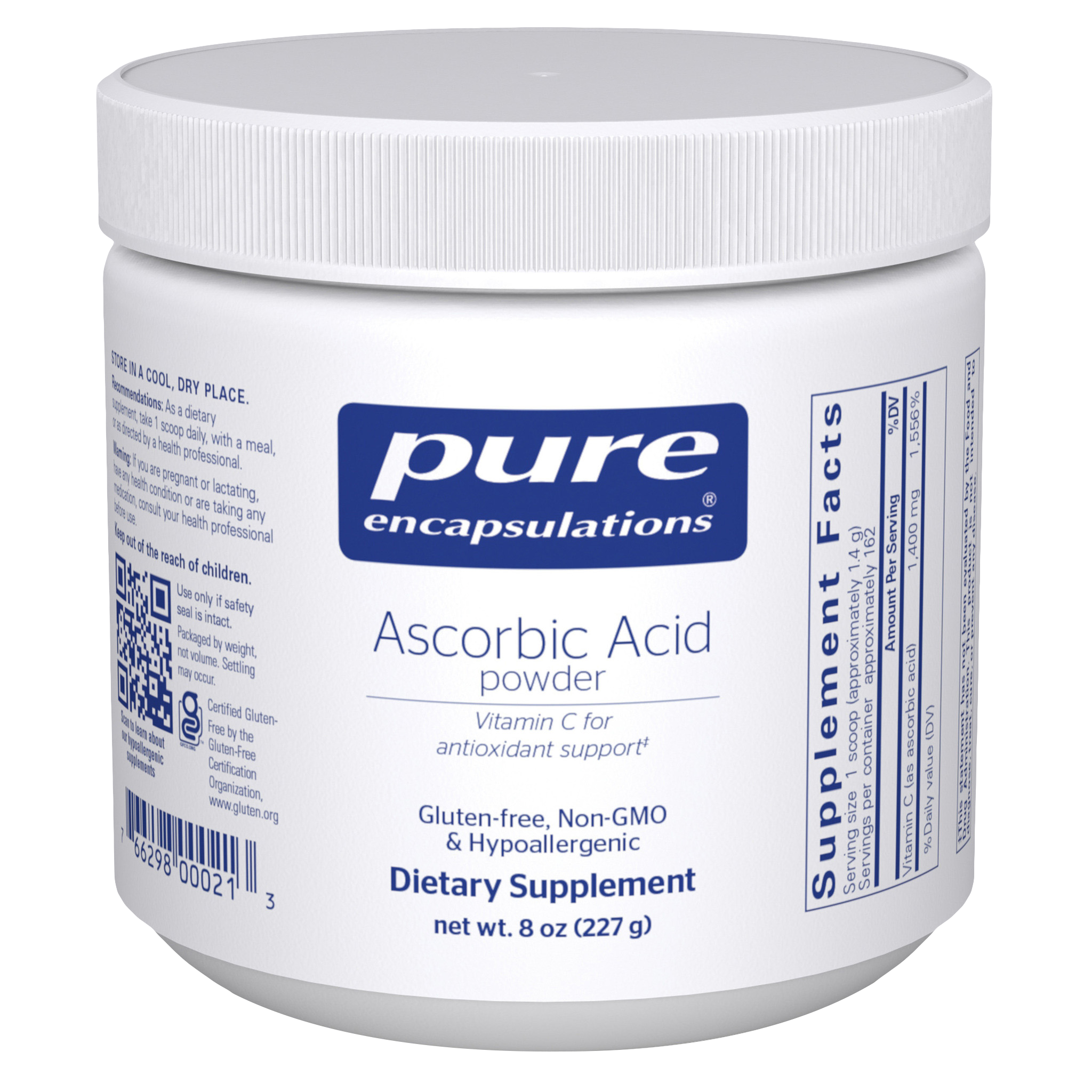 Ascorbic Acid Powder 227 g by Pure Encapsulations