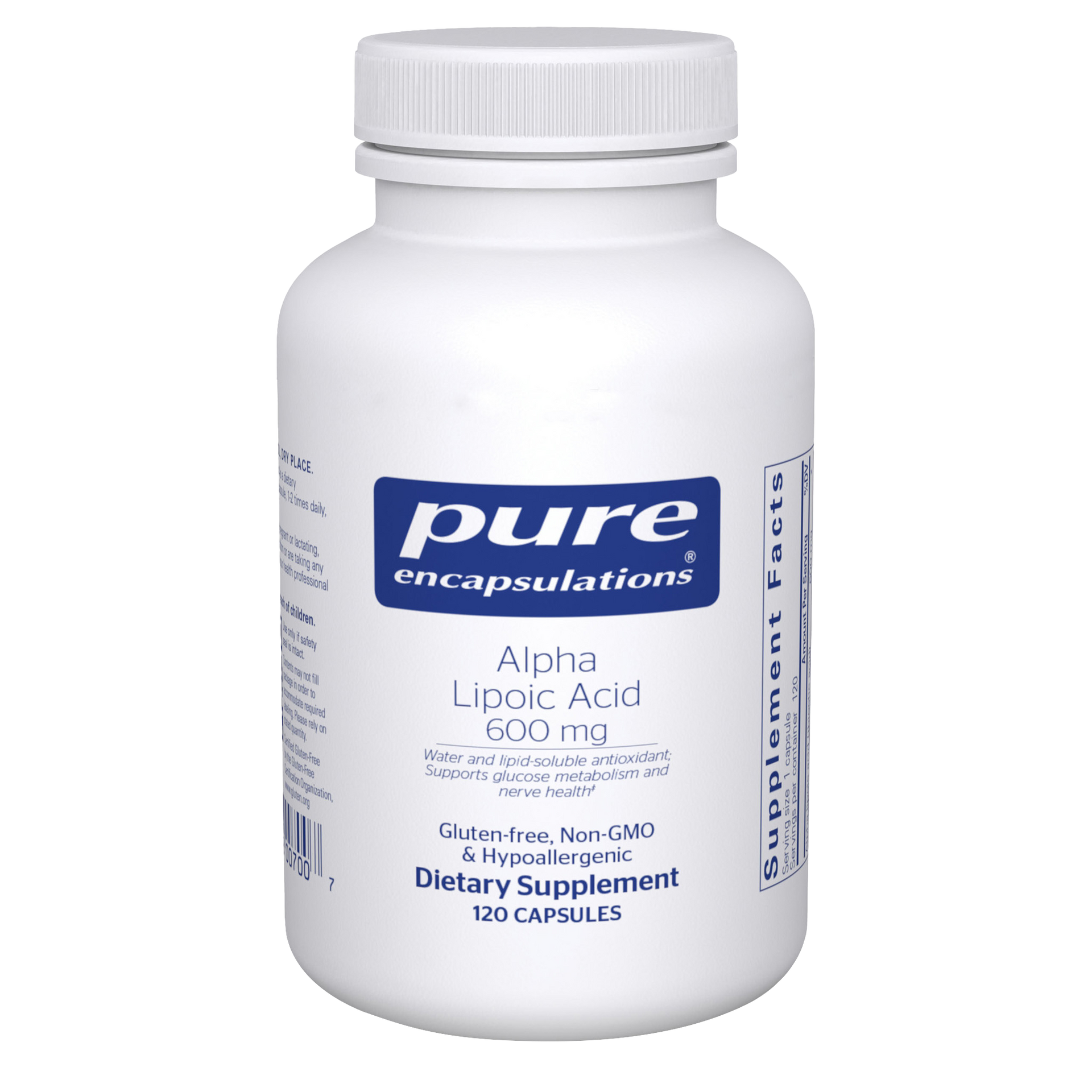 Alpha Lipoic Acid 600 mg 60 Capsules by Pure Encapsulations