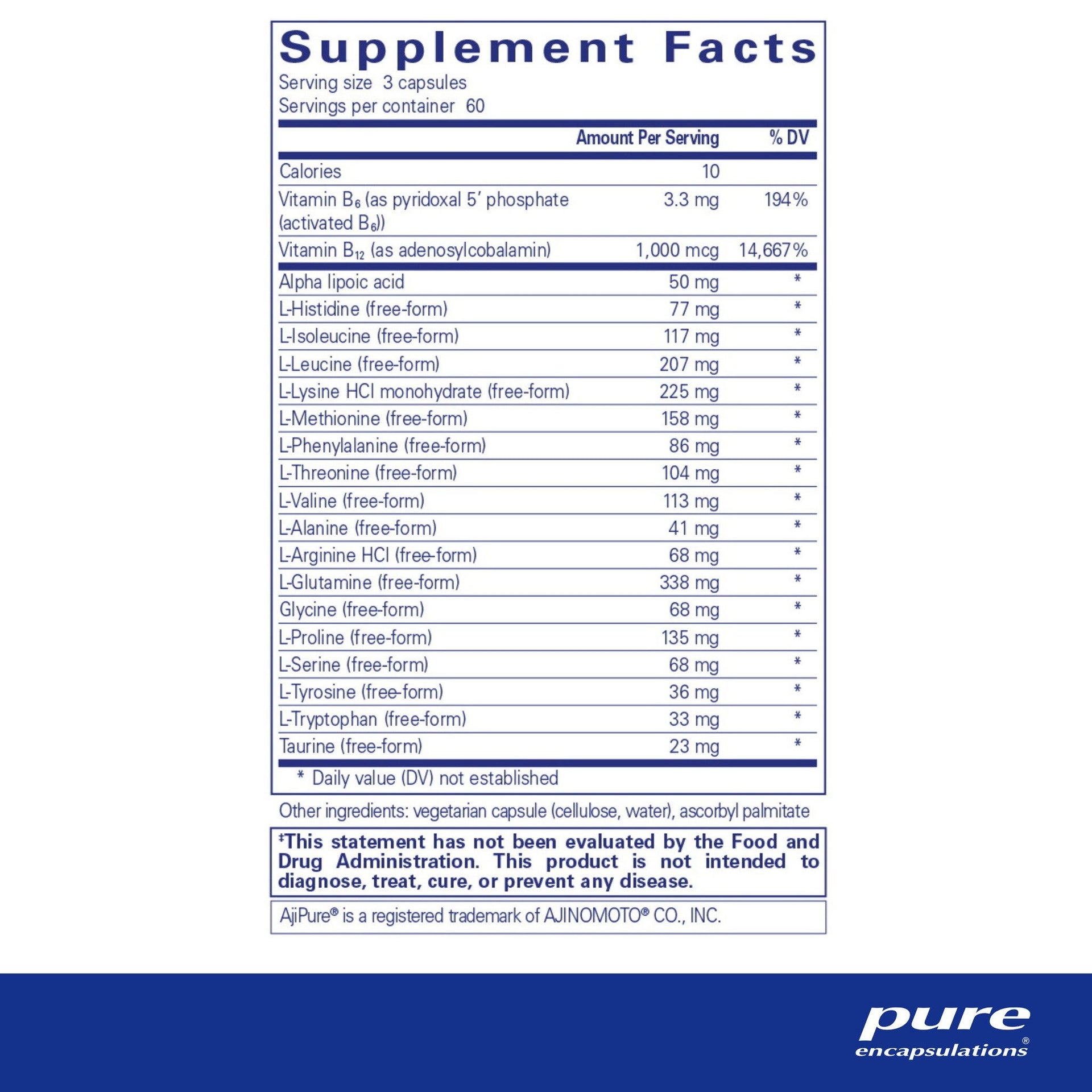 Amino-NR 180 Capsules by Pure Encapsulations