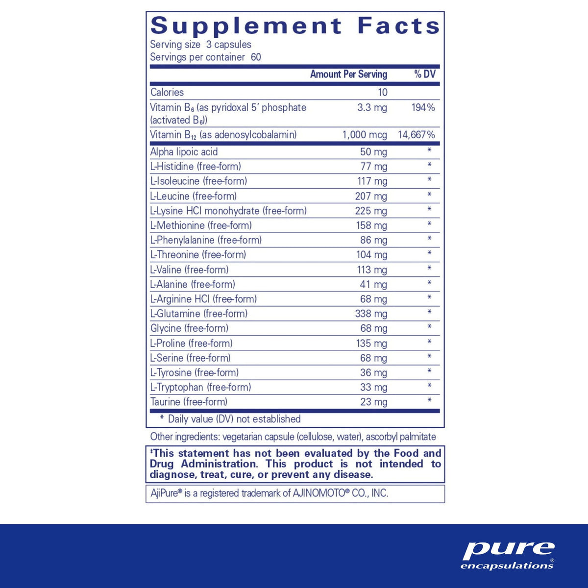 Amino-NR 180 Capsules by Pure Encapsulations