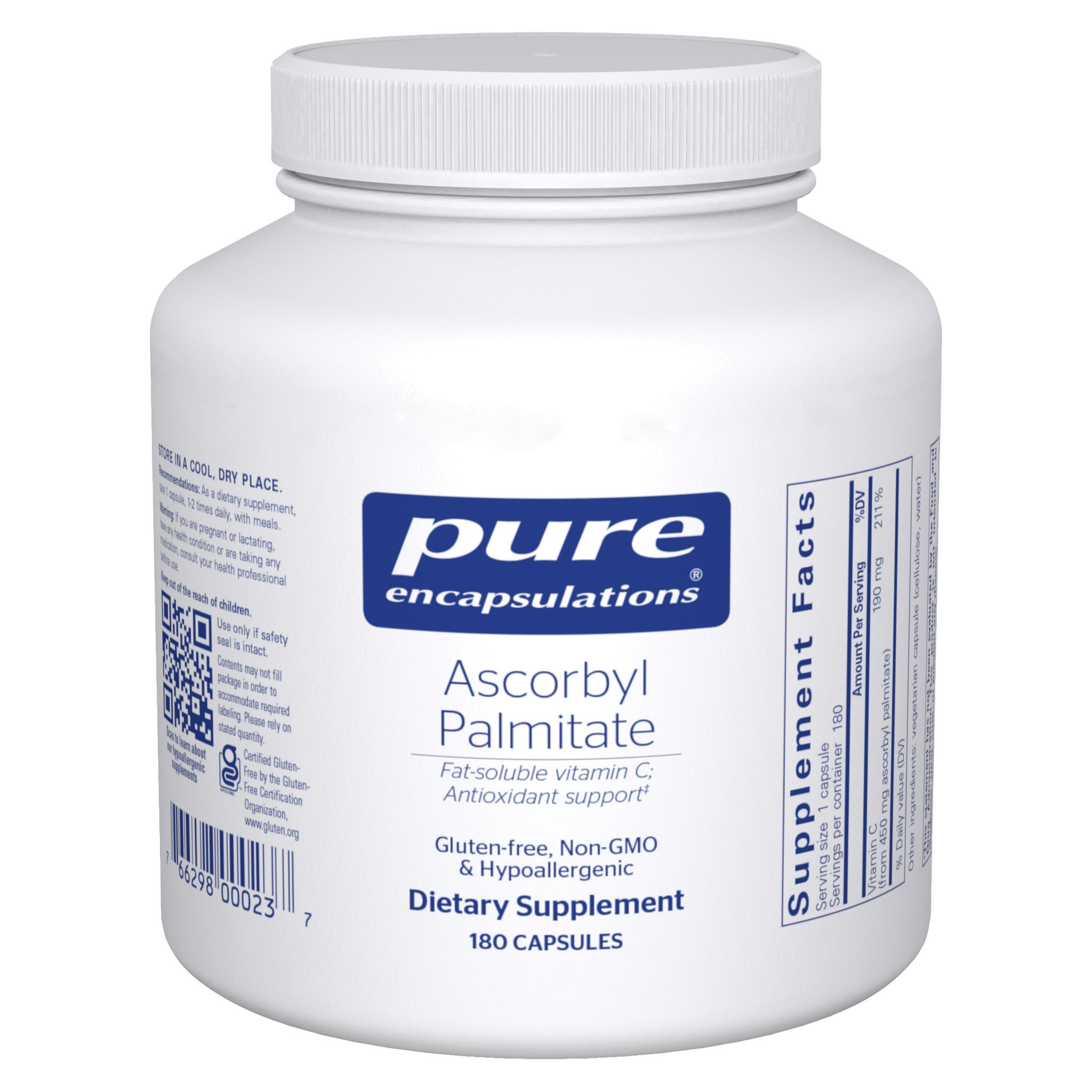 Ascorbyl Palmitate 180 Capsules by Pure Encapsulations