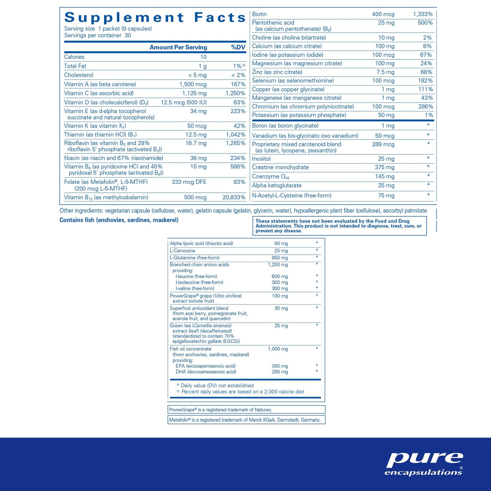 Athletic Pure Pack 30 Packets by Pure Encapsulations