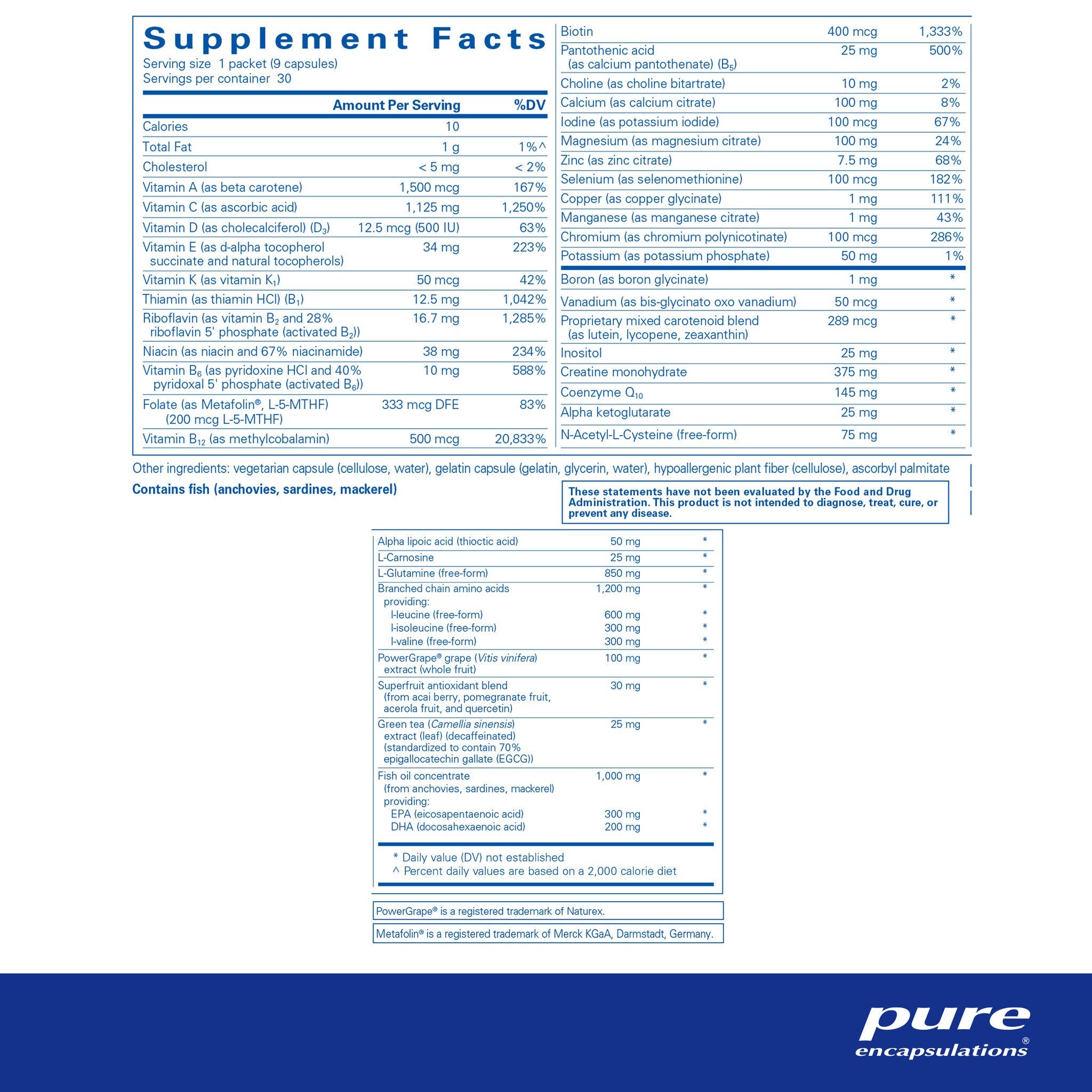 Athletic Pure Pack 30 Packets by Pure Encapsulations