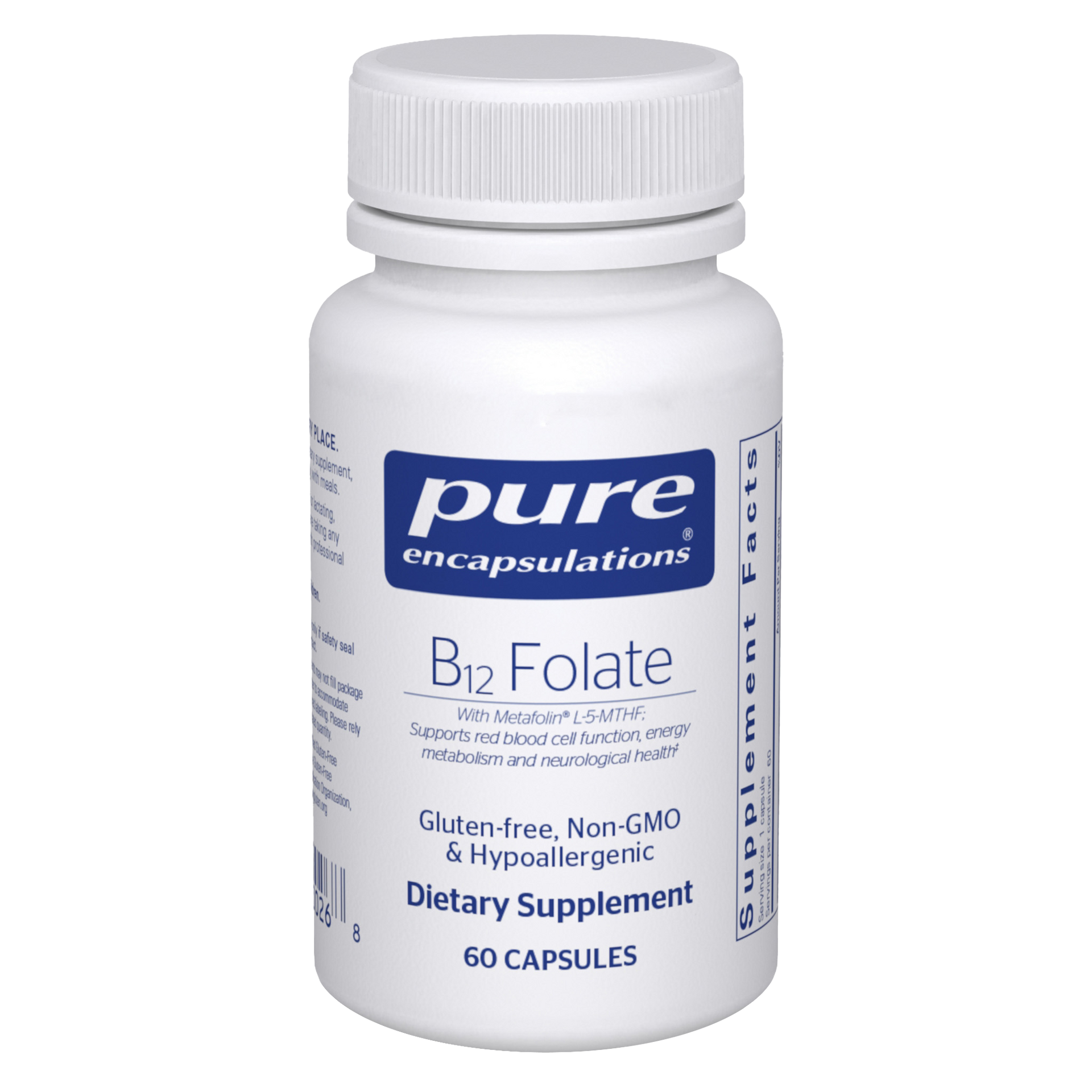 B12 Folate 60 Capsules by Pure Encapsulations