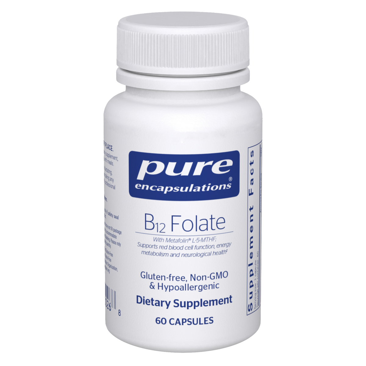 B12 Folate 60 Capsules by Pure Encapsulations