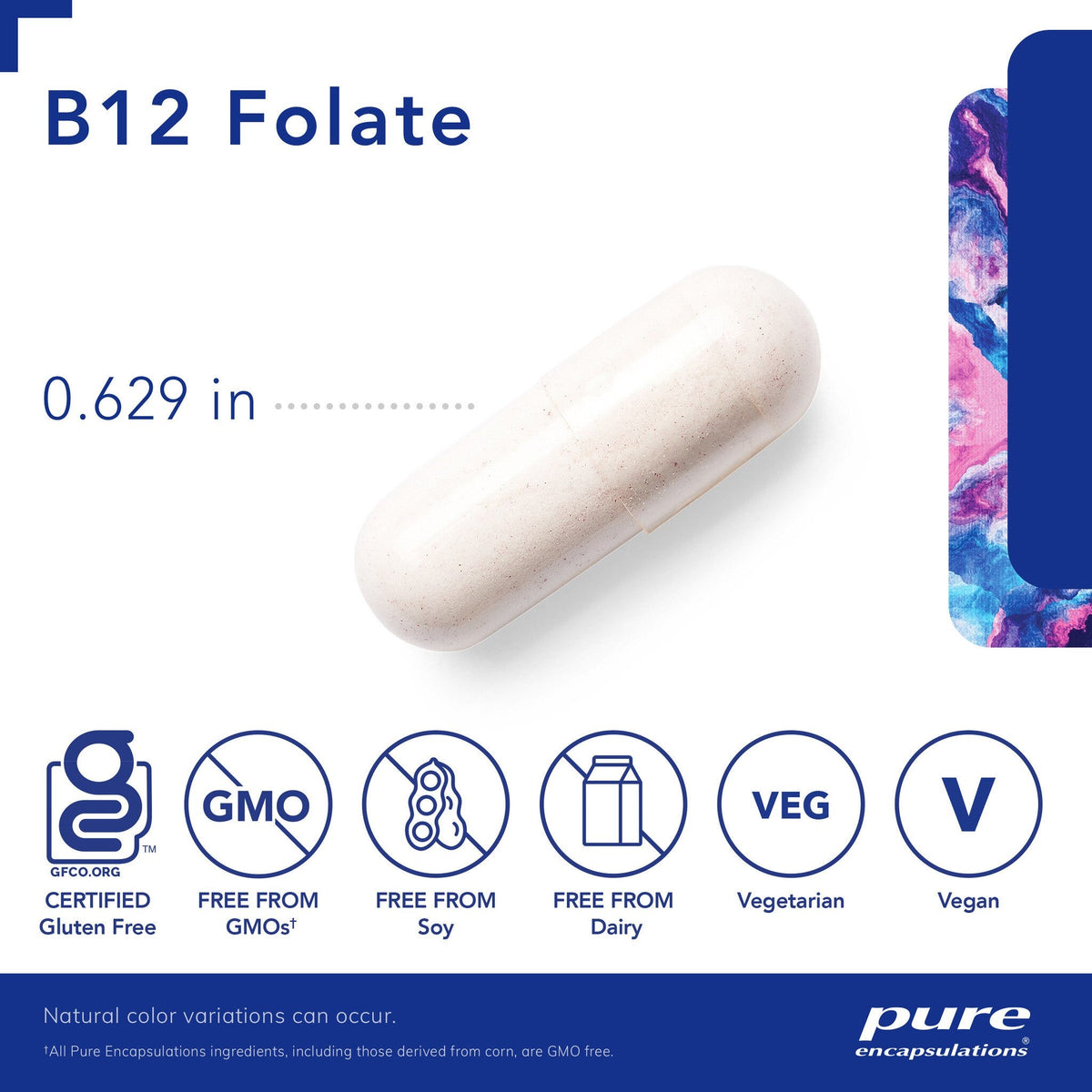 B12 Folate 60 Capsules by Pure Encapsulations