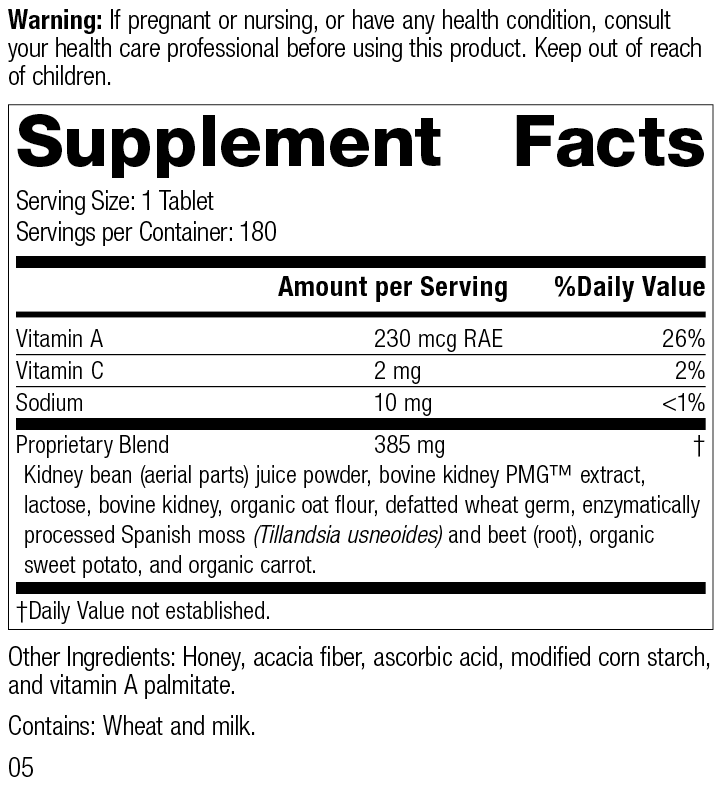 Renafood®, 180 Tablets Supplement Facts