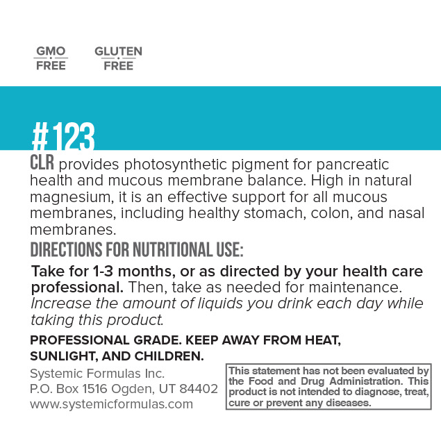 CLR Chlorophyllium label information