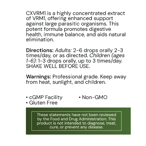 CXVRM1 Large label information