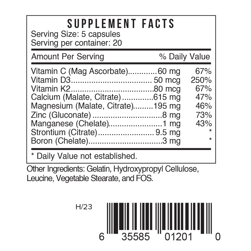 CAL Calcium Plus Supplement Facts