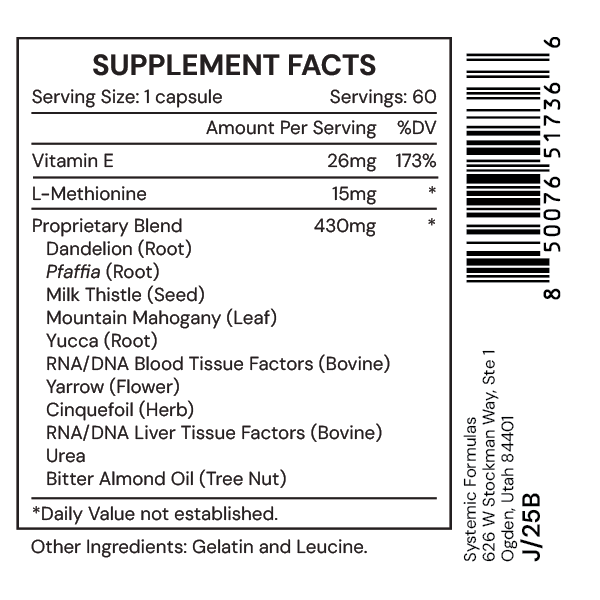 CLNZ Chelator Supplement Facts