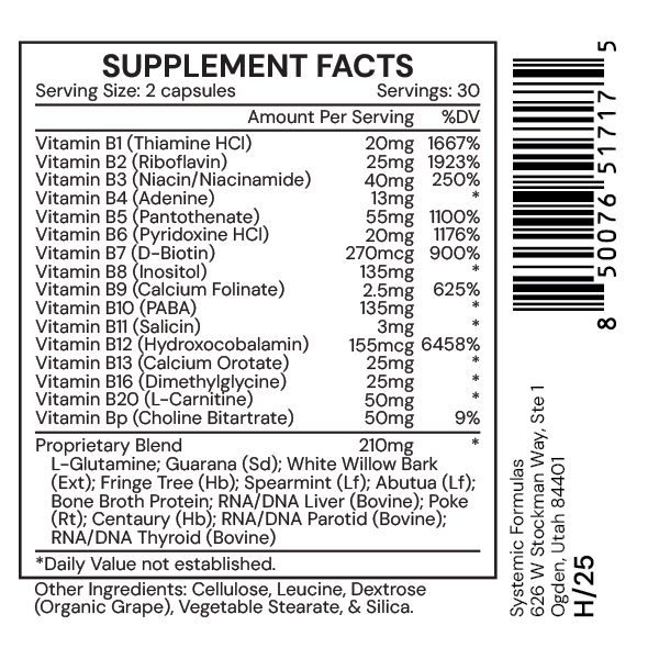 16B Supplement Facts