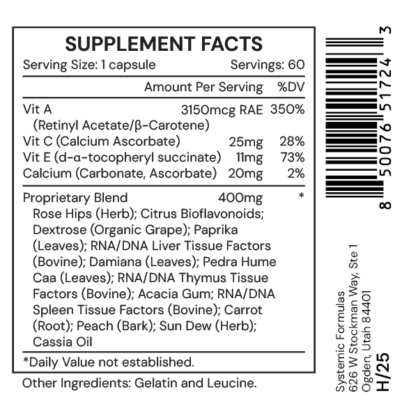 ACP Vitamin ACP Supplement Facts