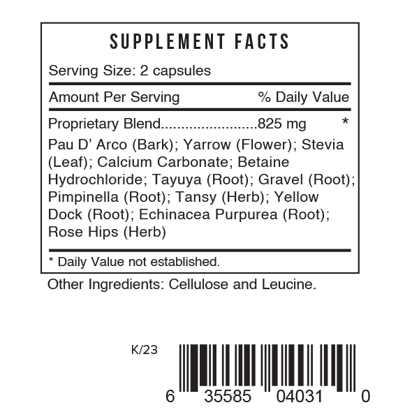 ATAK Immune Rejuvenator Supplement Facts