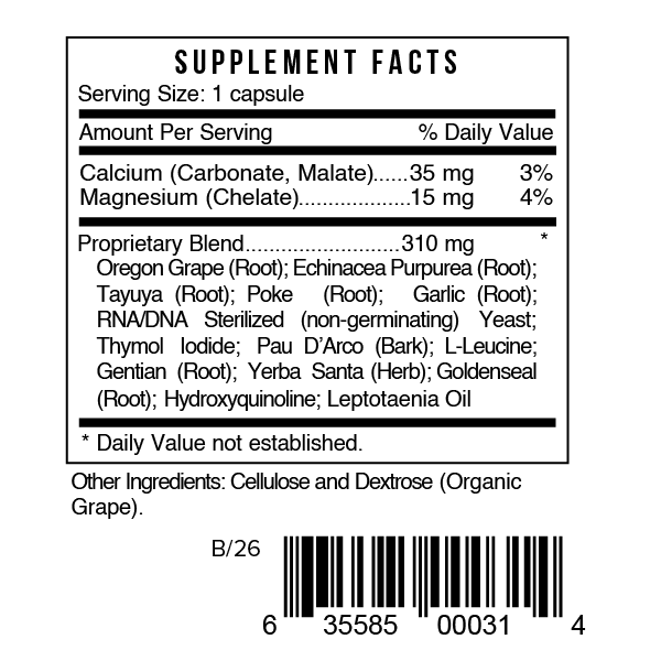 3 Bactrex Supplement Facts