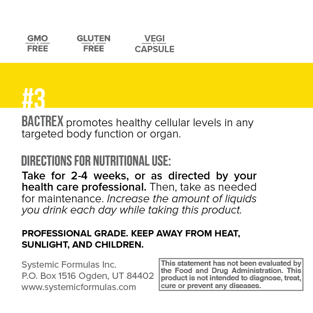 3 Bactrex label information