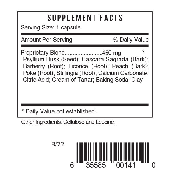 C Colon Supplement Facts