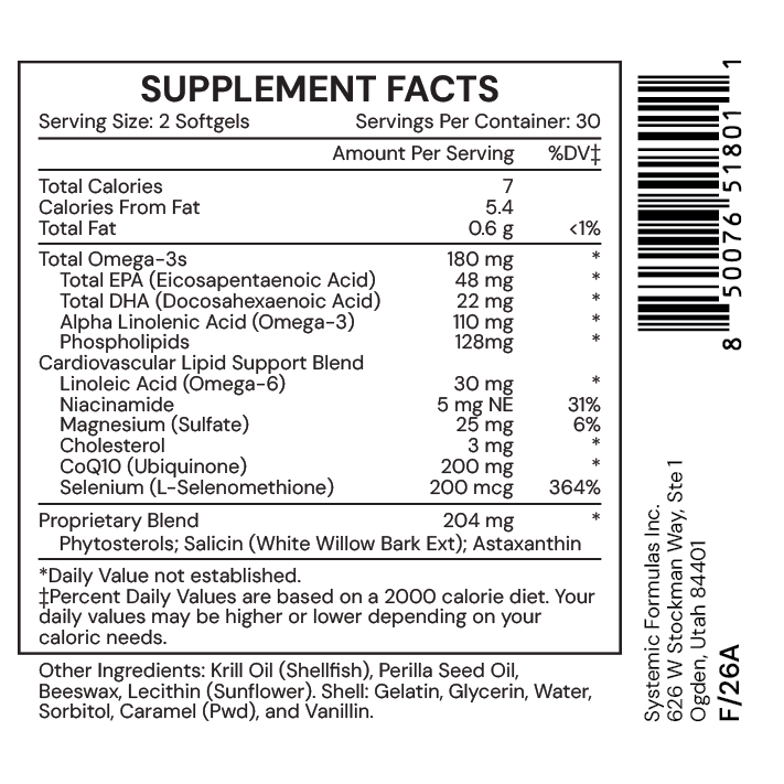 CVO-R by Systemic Formulas — Supplement Facts