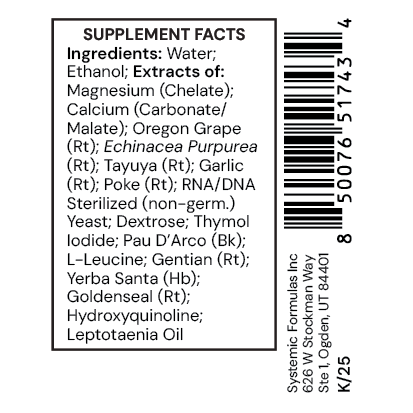 CX3 Bactrex by Systemic Formulas — Supplement Facts