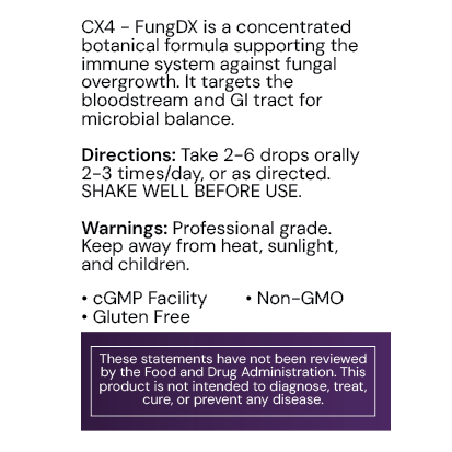 CX4 FungDX by Systemic Formulas — label information