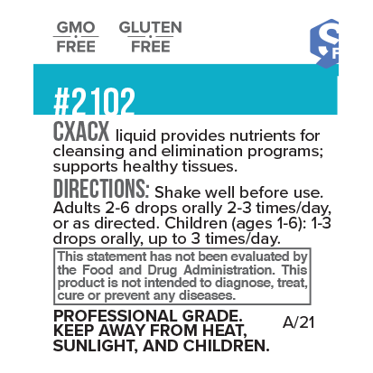 CXACX Vitamin Detox by Systemic Formulas — label information