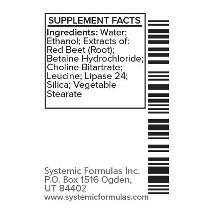 CXLb-Liver/Gall Bladder by Systemic Formulas — Supplement Facts
