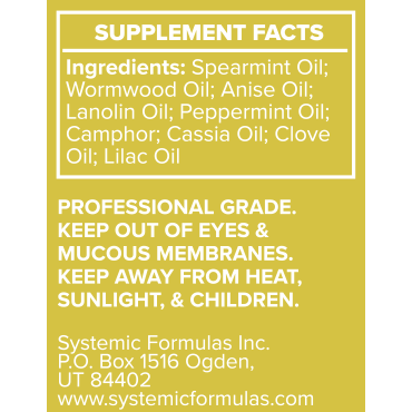 EE Essence Oil by Systemic Formulas — Supplement Facts
