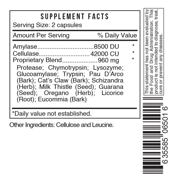 Enzee by Systemic Formulas — Supplement Facts
