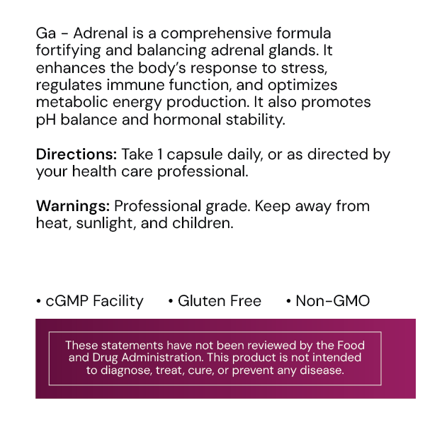 Ga Adrenal by Systemic Formulas — label information