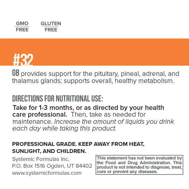 Gb Pituitary/Pineal by Systemic Formulas — label information