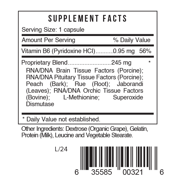 Gb Pituitary/Pineal by Systemic Formulas — Supplement Facts