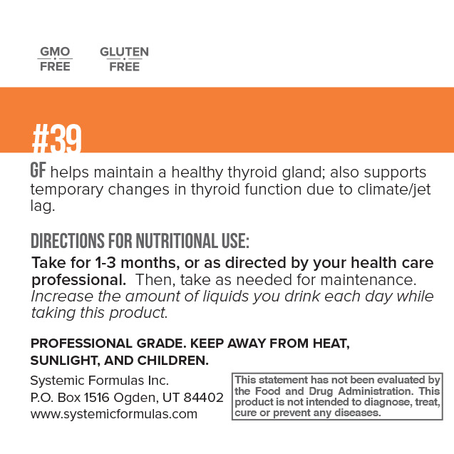 Gf Thyroid by Systemic Formulas — label information