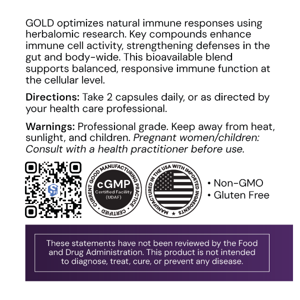 GOLD Immune Plus by Systemic Formulas — label information
