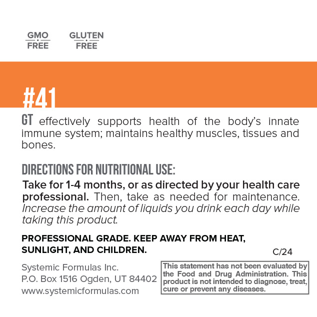 Gt - Thymus by Systemic Formulas — label information