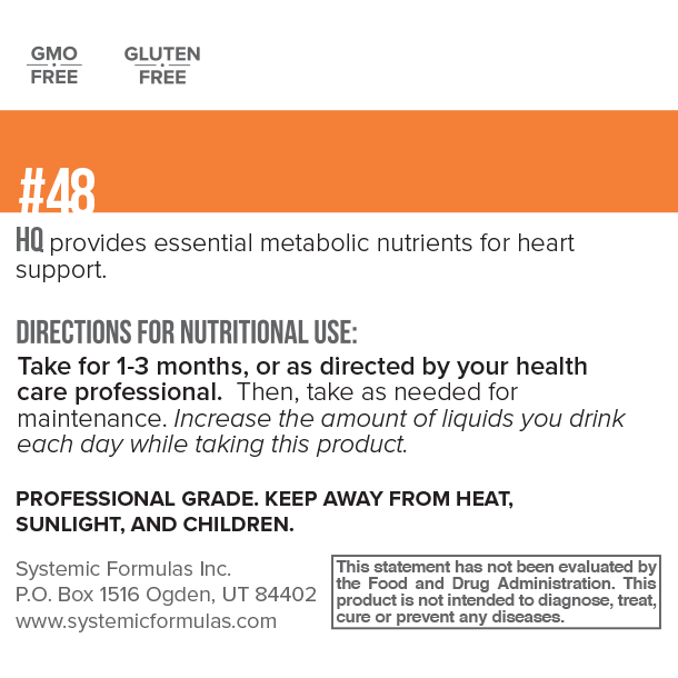 HQ - Heart Energy by Systemic Formulas — label information