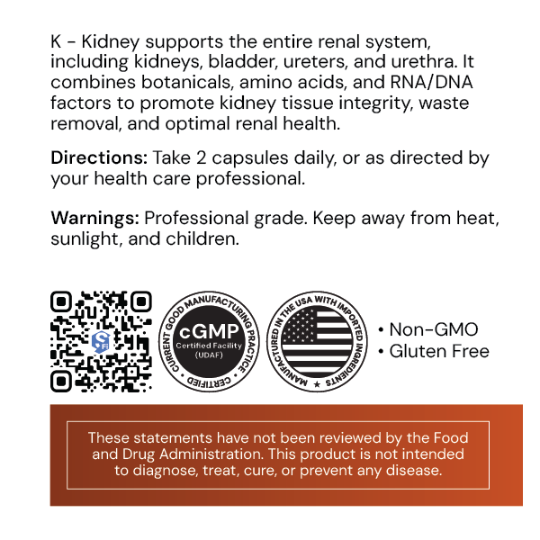 K - Kidney by Systemic Formulas — label information