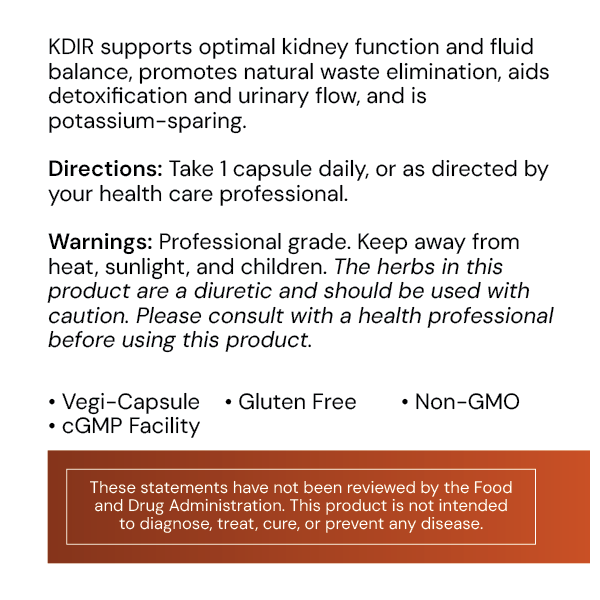 KDIR Fluidren by Systemic Formulas — label information