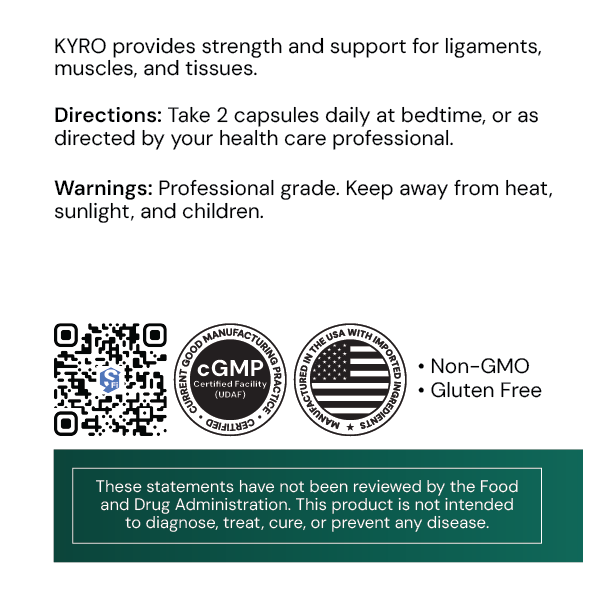 KYRO by Systemic Formulas — label information