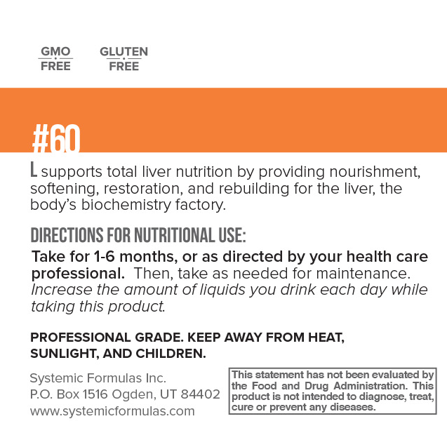 L - Liver by Systemic Formulas — label information