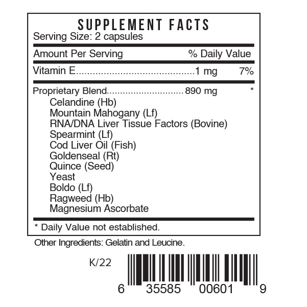 L - Liver by Systemic Formulas — Supplement Facts