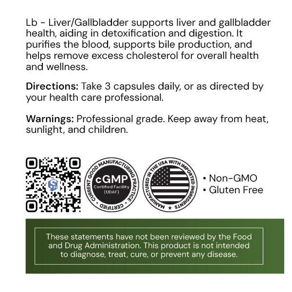 Lb - Liver/Gall Bladder by Systemic Formulas — label information