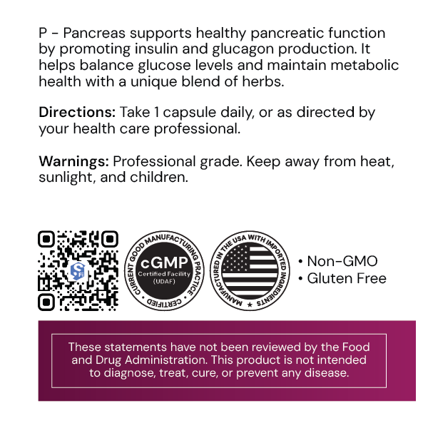 P - Pancreas by Systemic Formulas — label information