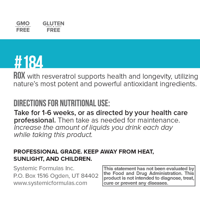 ROX Super Antioxidant label information