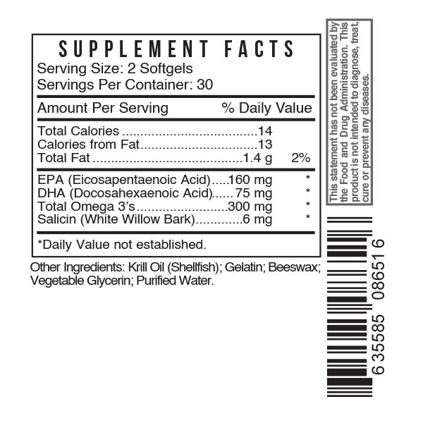RPM Omega Supplement Facts