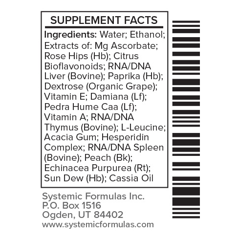 TACX Vitamin Detox Tincture Supplement Facts