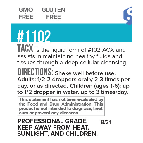 TACX Vitamin Detox Tincture label information