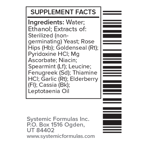 TGOLD Immune Plus Tincture Supplement Facts