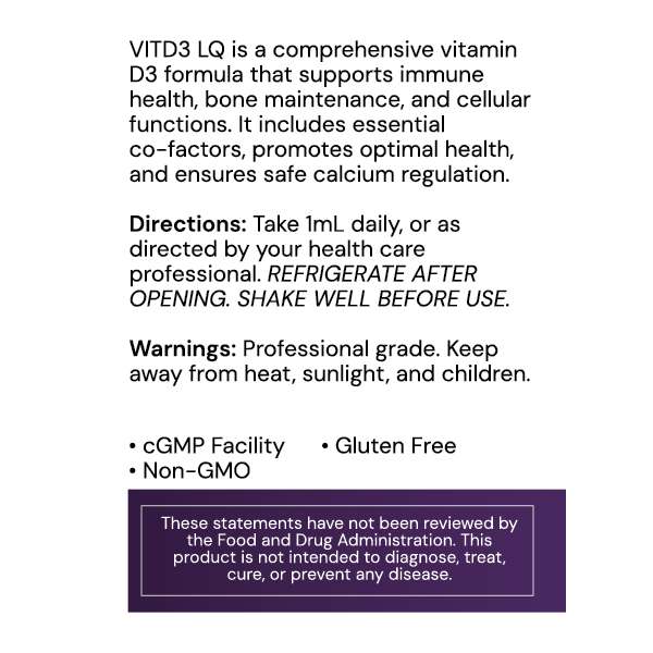 VITD3 LQ label information